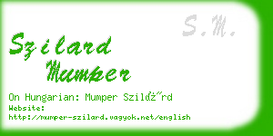 szilard mumper business card